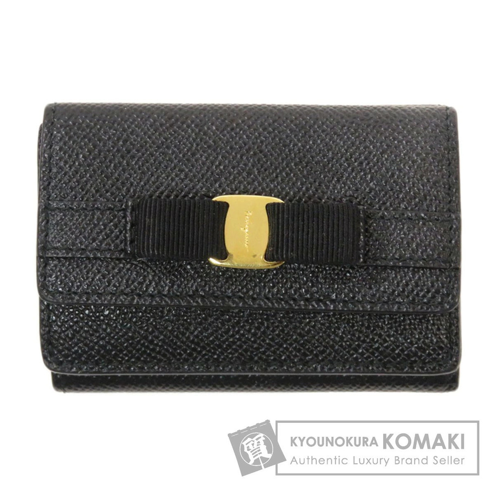 Salvatore Ferragamo Tri fold Vara Rion Bi fold Wallet Calfskin